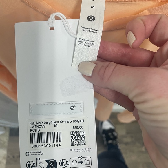 🍋NWT lululemon long sleeve wundermost bodysuit🍋 - Picture 6 of 6